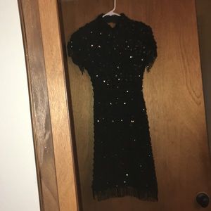 Fancy little black dress covered in sequins size s